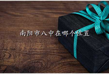 南阳市八中在哪个位置