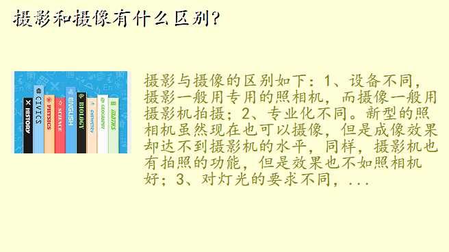 摄影和摄像有什么区别?