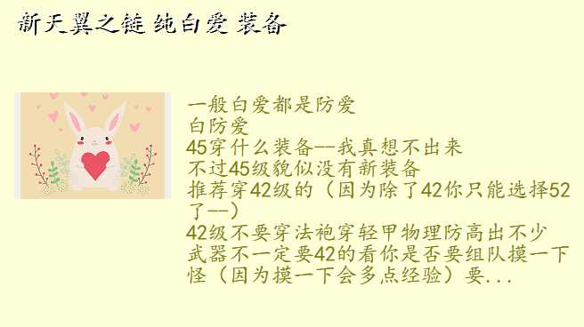 新天翼之链 纯白爱 装备