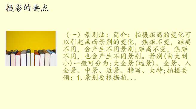 摄影的要点