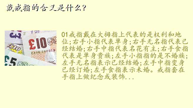 戴戒指的含义是什么?