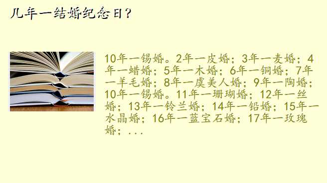 几年一结婚纪念日?